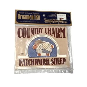 country charm patch work sheep 828 ornament cross stitch kit